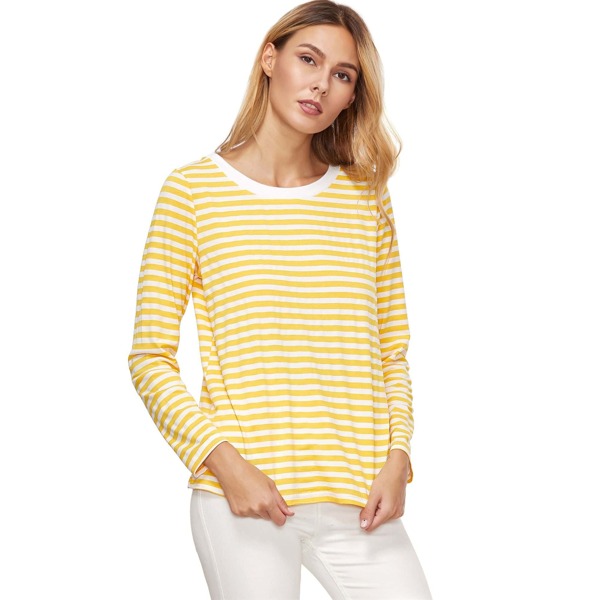 

Yellow Striped Long Sleeve T-Shirt