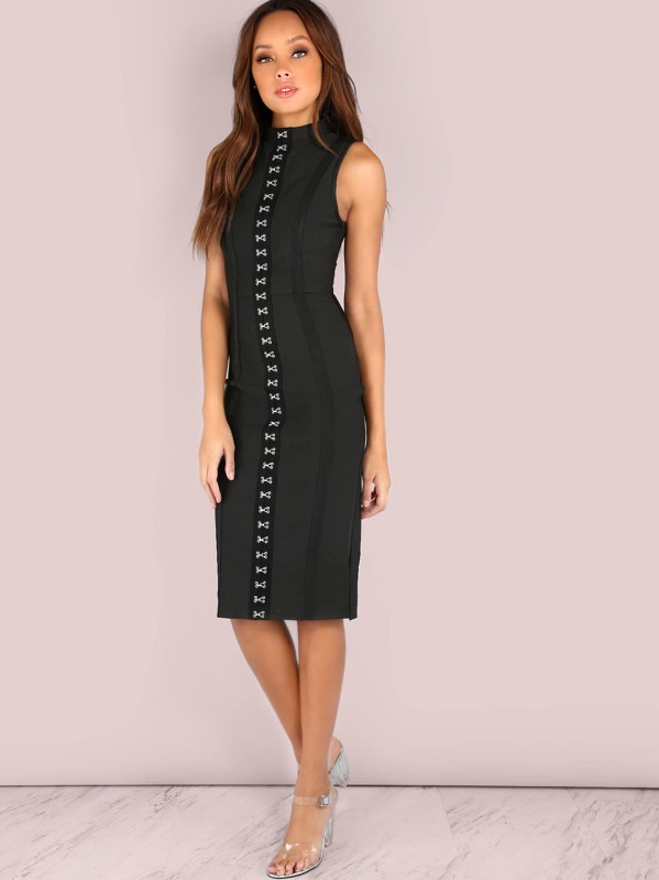 Black Bandage Bodycon Midi Dress