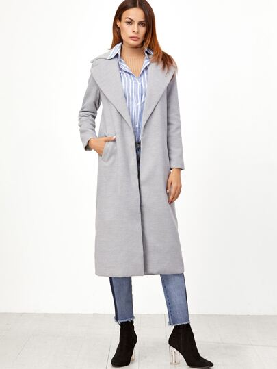 longline grey coat