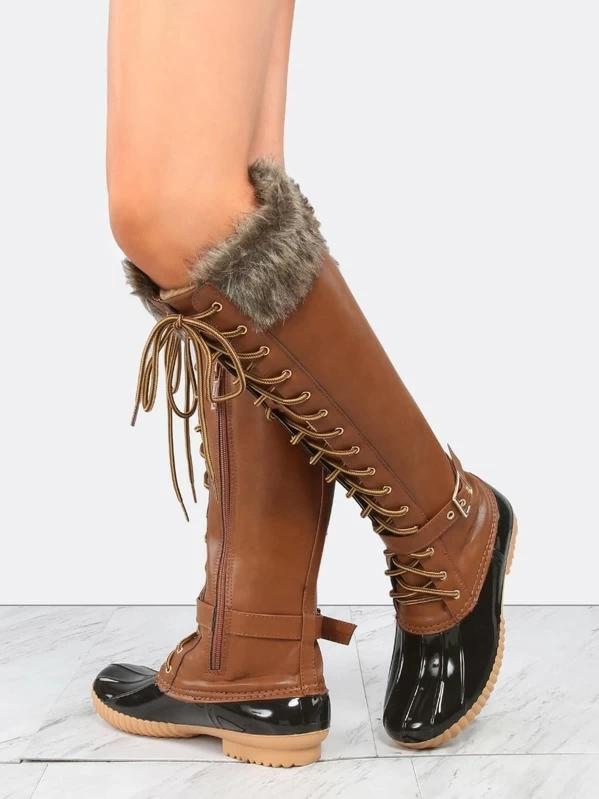 high duck boots