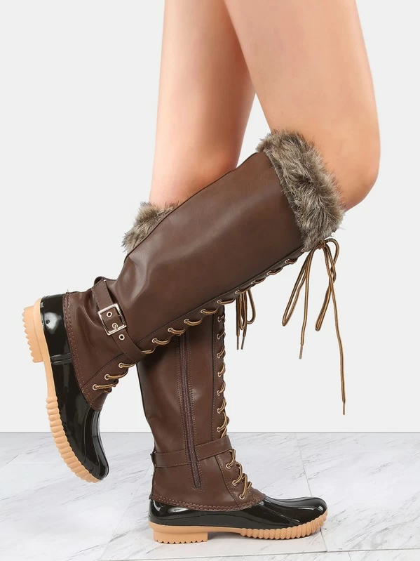 high duck boots
