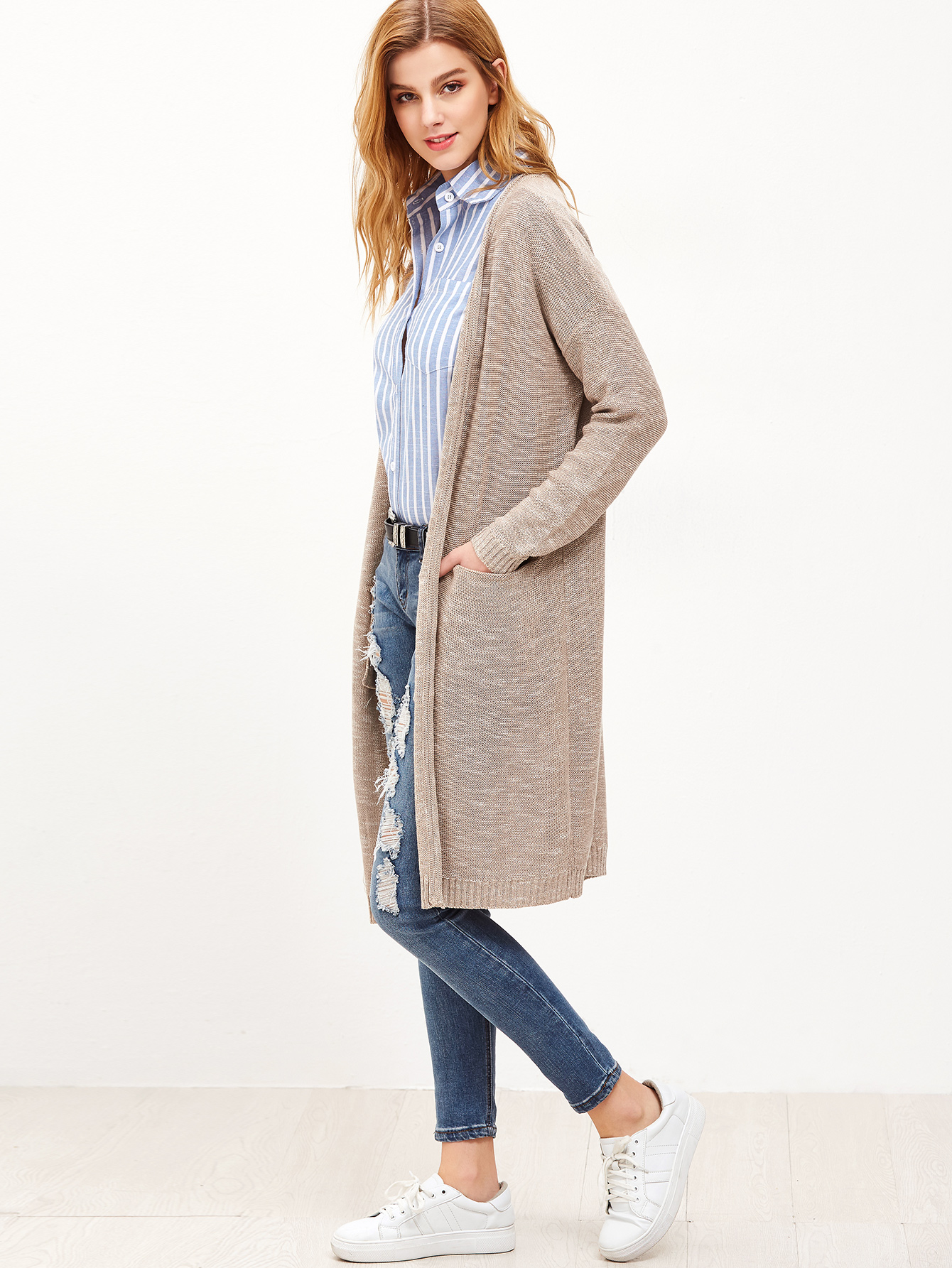shein drop shoulder cardigan