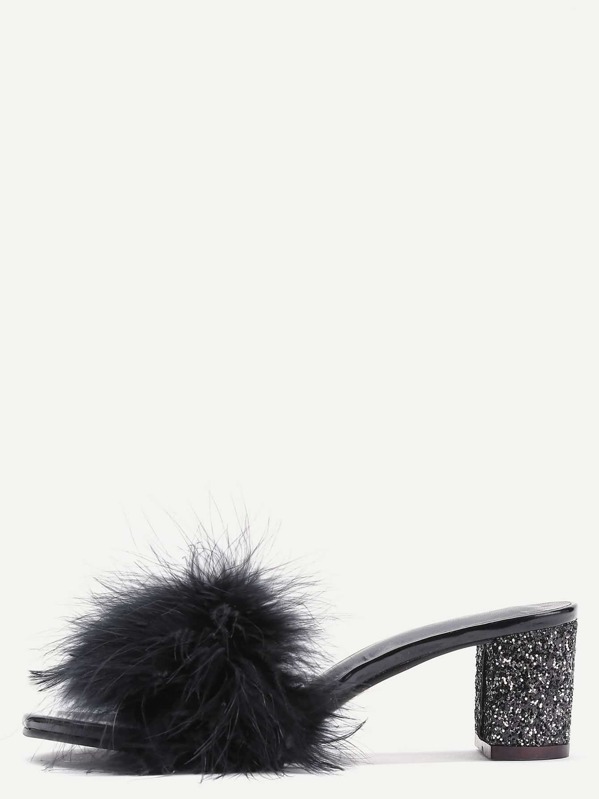 Pantofole Con Tacco Di Pelle Nero Italian SheIn(Sheinside) Pantofole Con Tacco Tacco Tacco Di Pelle Nero Italian SheIn(Sheinside) 6760c3