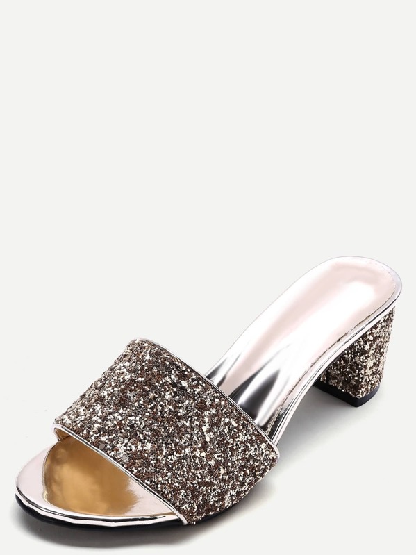 Con Dorado Sandalias Con Sandalias Lentejuelas 3Aj54qLR