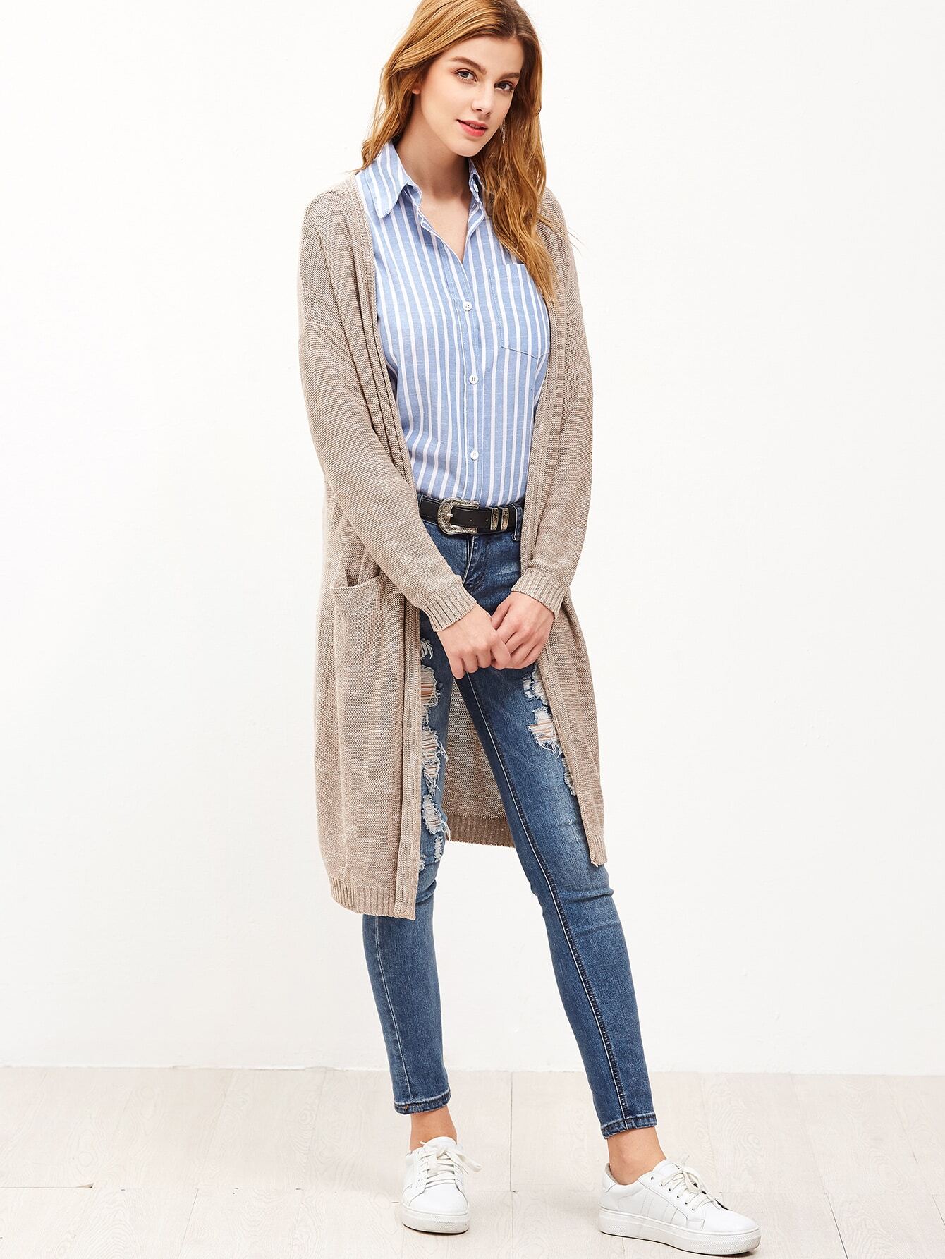 shein drop shoulder cardigan