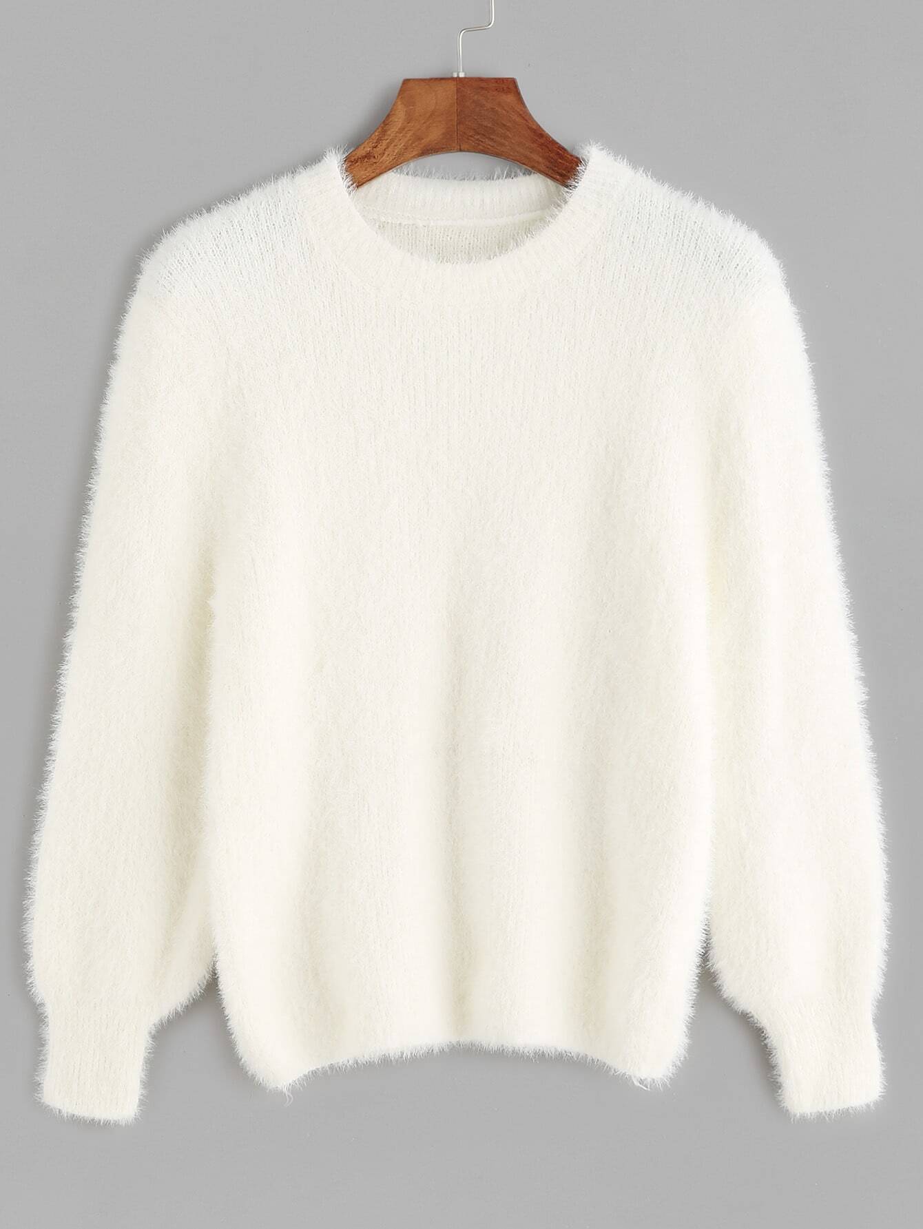 fur white sweater
