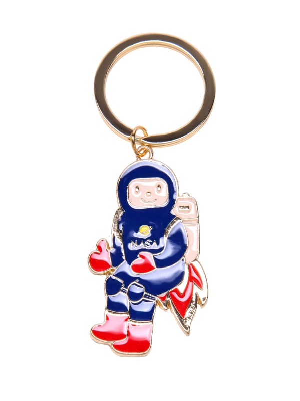Gold Tone Astronaut Pendant Keychain Shein