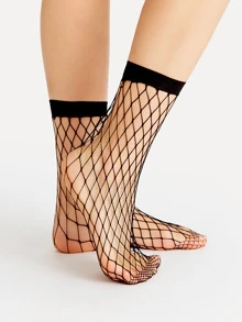 Chaussettes noires en résille