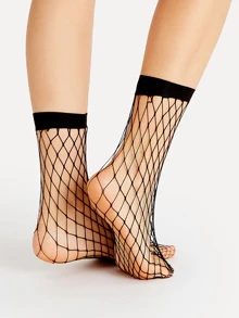 Chaussettes noires en résille