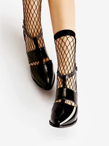 Chaussettes noires en résille