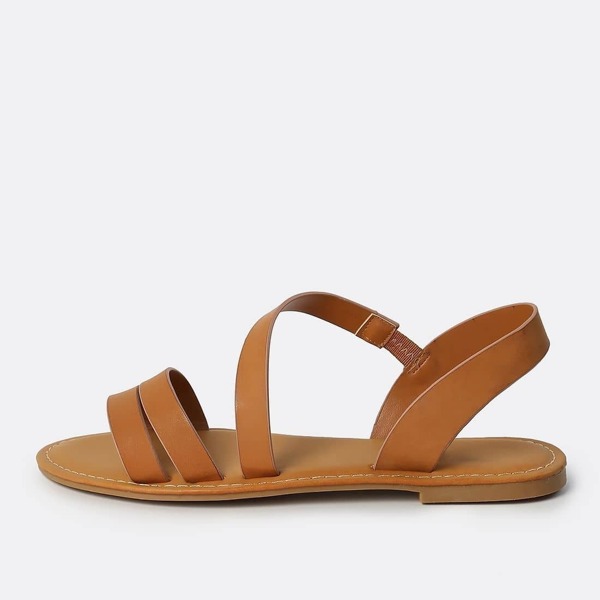 

Open Toe Wrap Over Sandals TAN