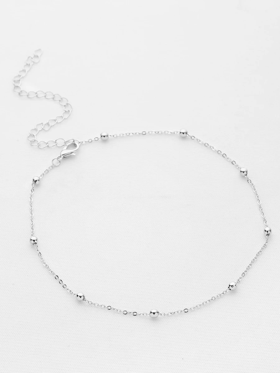 Beaded Detail Chain Choker