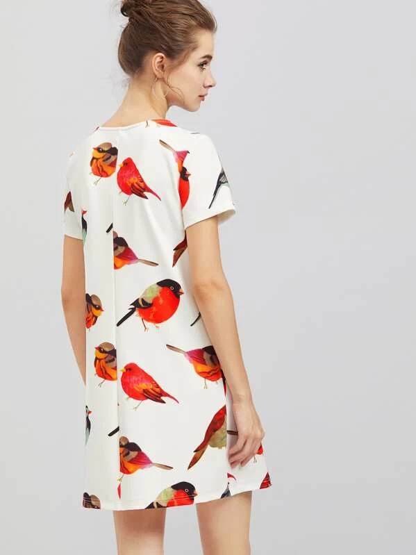 shein bird dress