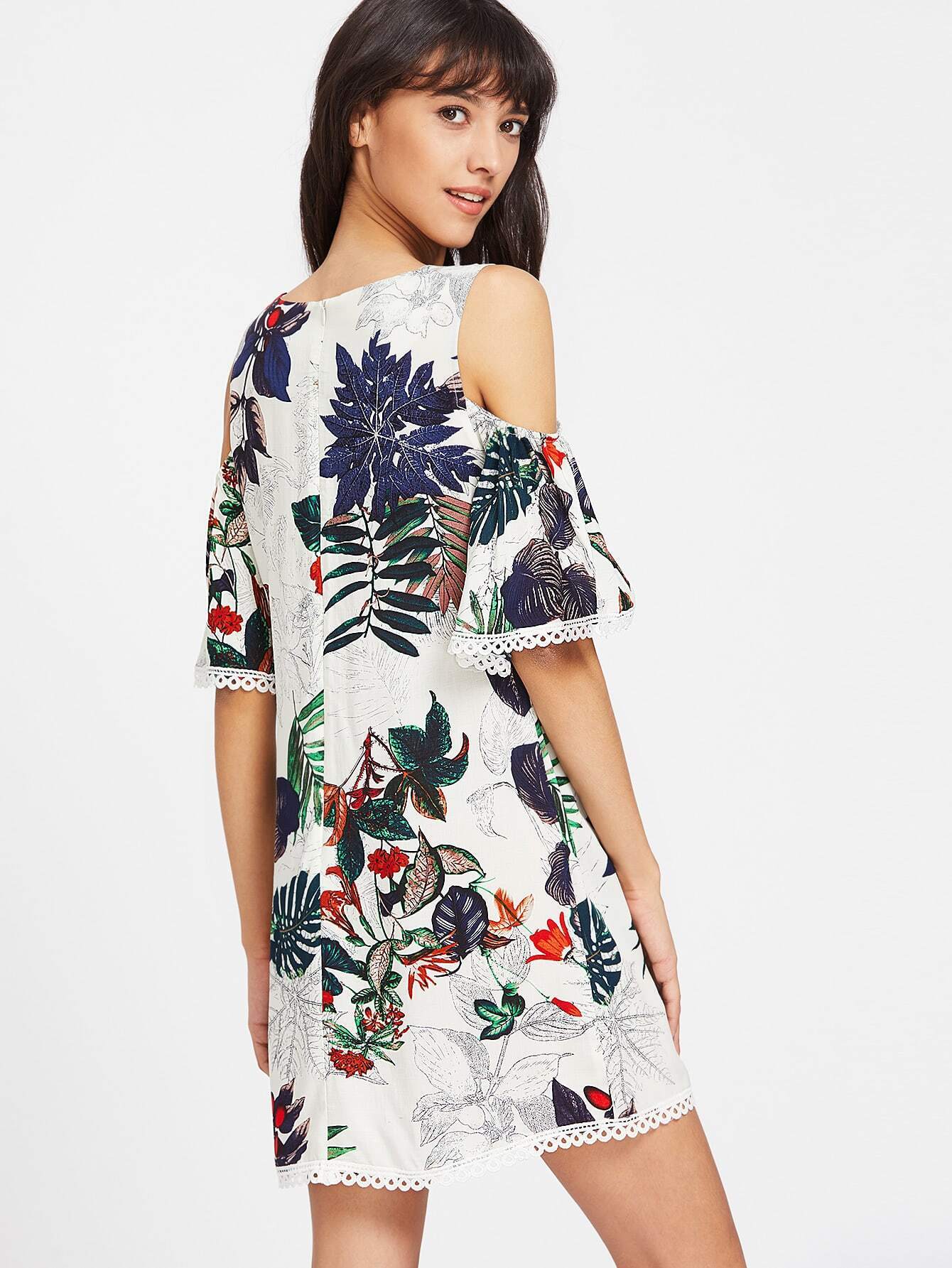 cold shoulder dress shein
