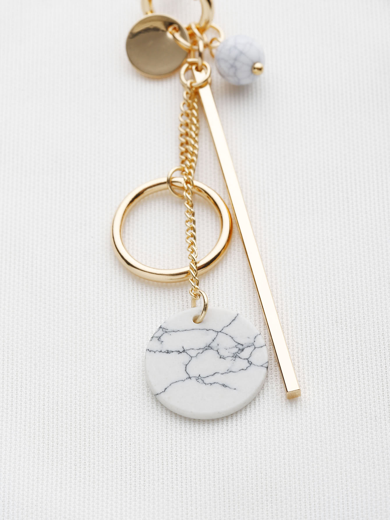 Multi Charm Drop Earrings SheIn(Sheinside)