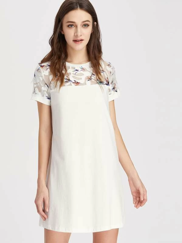 shein bird dress