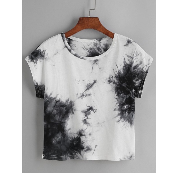 

Water Color T-shirt, Black and white