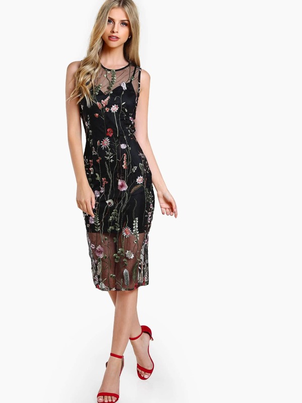 Floral Embroidered Dress
