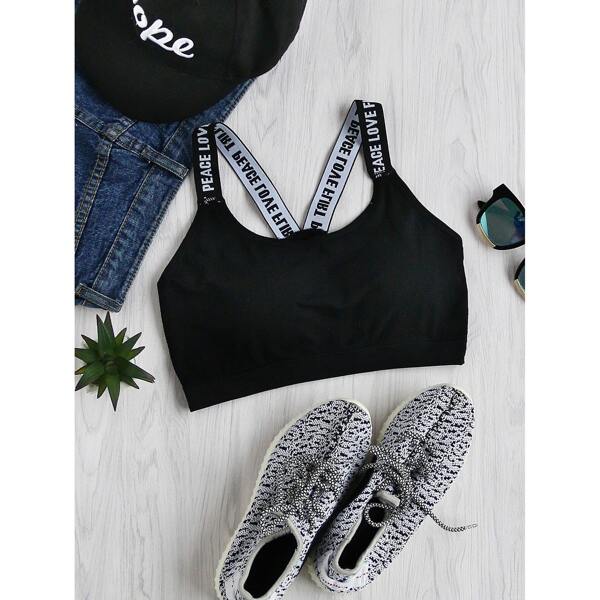 

Письмо для печати Sport Bralet, Чёрный