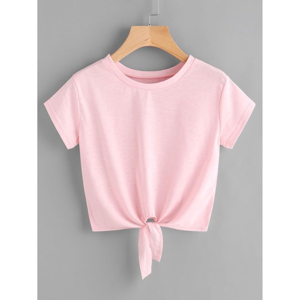 

Knot Front Slub Tee