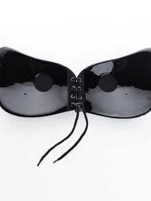 Seamless Lace Up Push Up Self Adhesive Bra