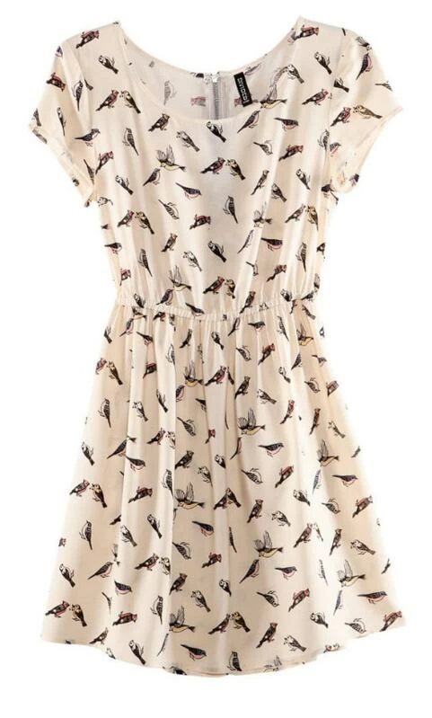 shein bird dress