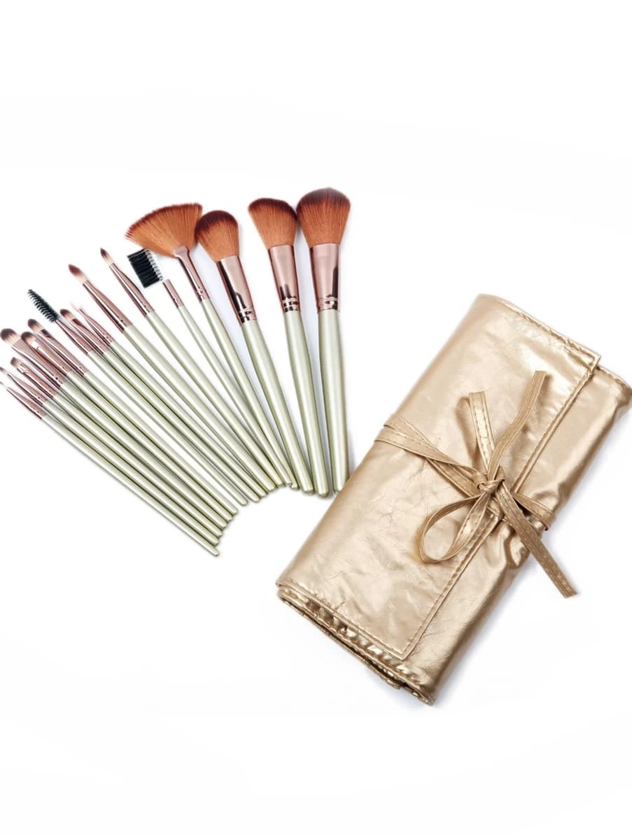16pcs Gold Makeup Brush Set