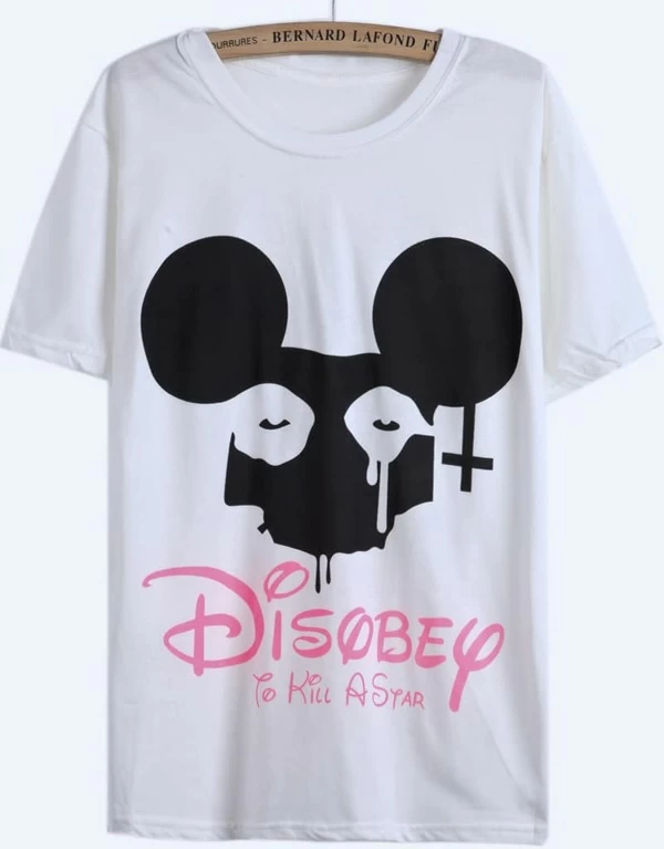 Camiseta Disney conejo manga corta blanco | Mode de Mujer Disney Camisetas Mujer Manga Corta, Ropa Mujer Verano