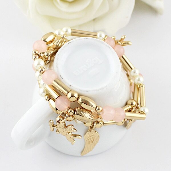 Gold Wing Angel Multilayers Bracelet | SHEIN USA