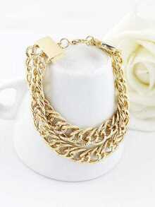 Gold Double Layers Chain Bracelet