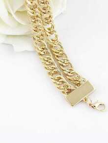 Gold Double Layers Chain Bracelet