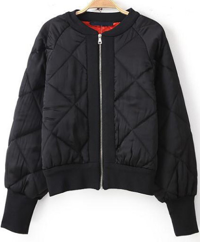 patterned jacket sleeve diamond crop shein