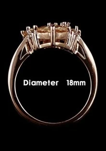 Gold Diamond Geometric Ring