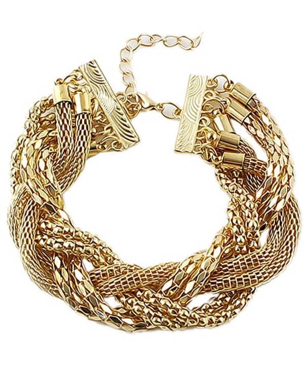 Gold Multilayers Twine Bracelet Shein Sheinside