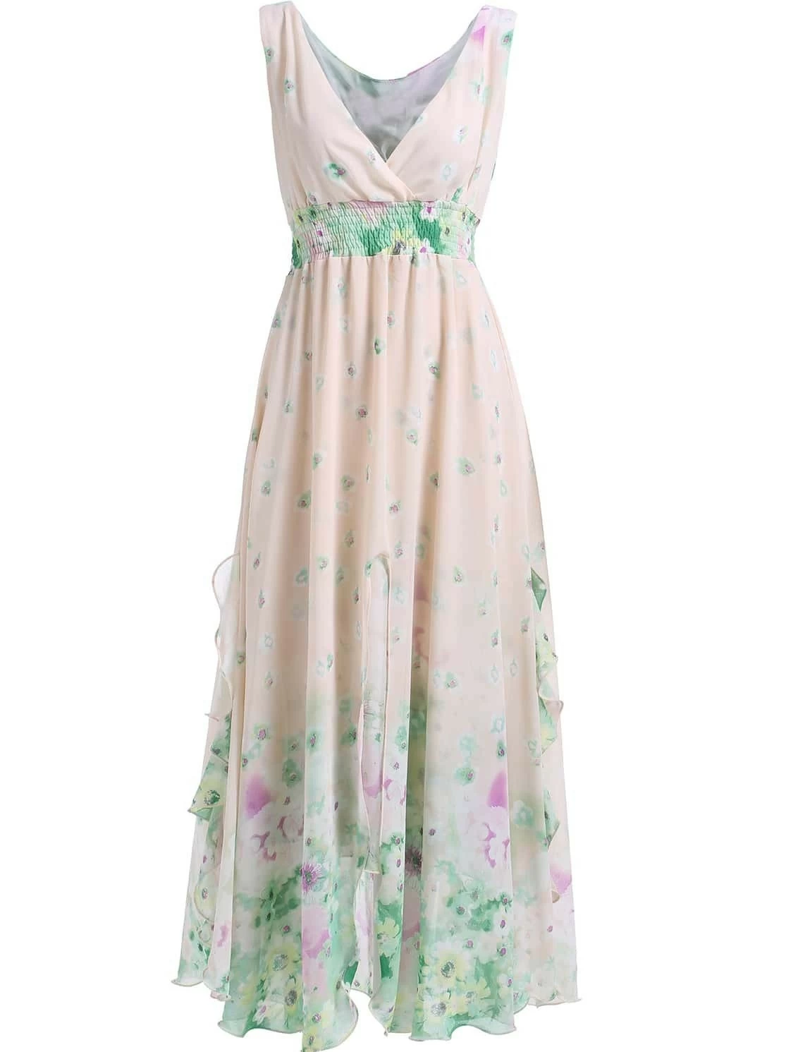 apricot tea dress