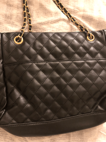 Quilted Satchel väska med kedja Quilted Satchel väska med kedja