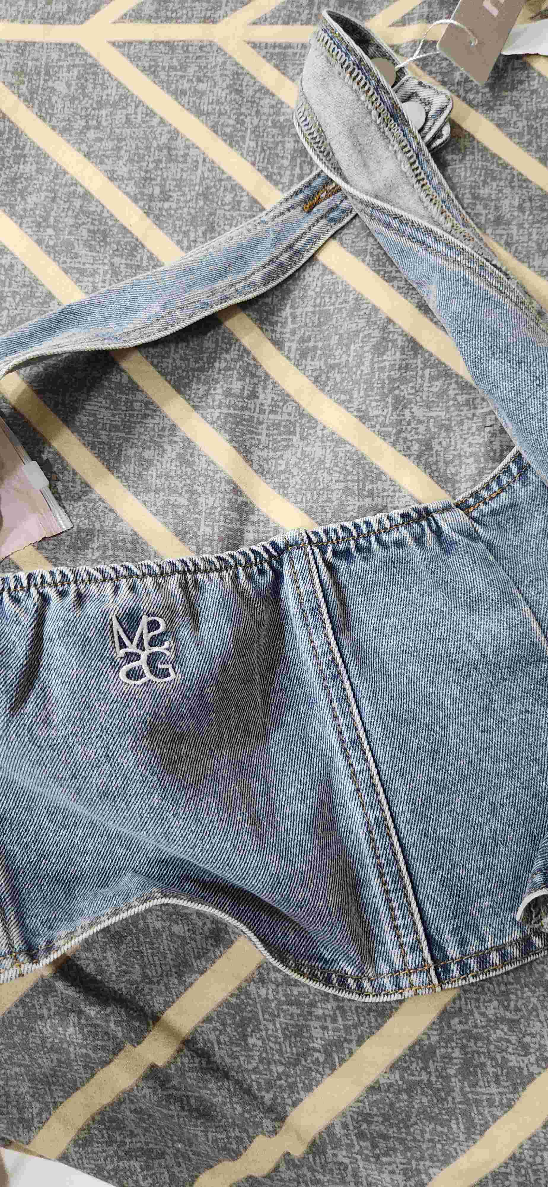 Damage zip denim vest / セットアップ seyto（セイト）の「Damage zip denim vest / ダメージジップ