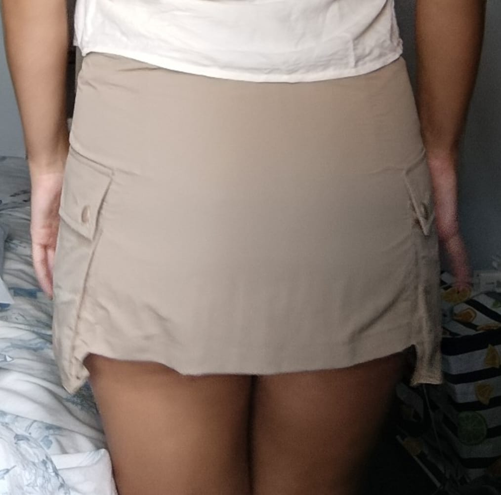 Casual Streetwear Utility Cargo Mini Skirt With Side Pockets