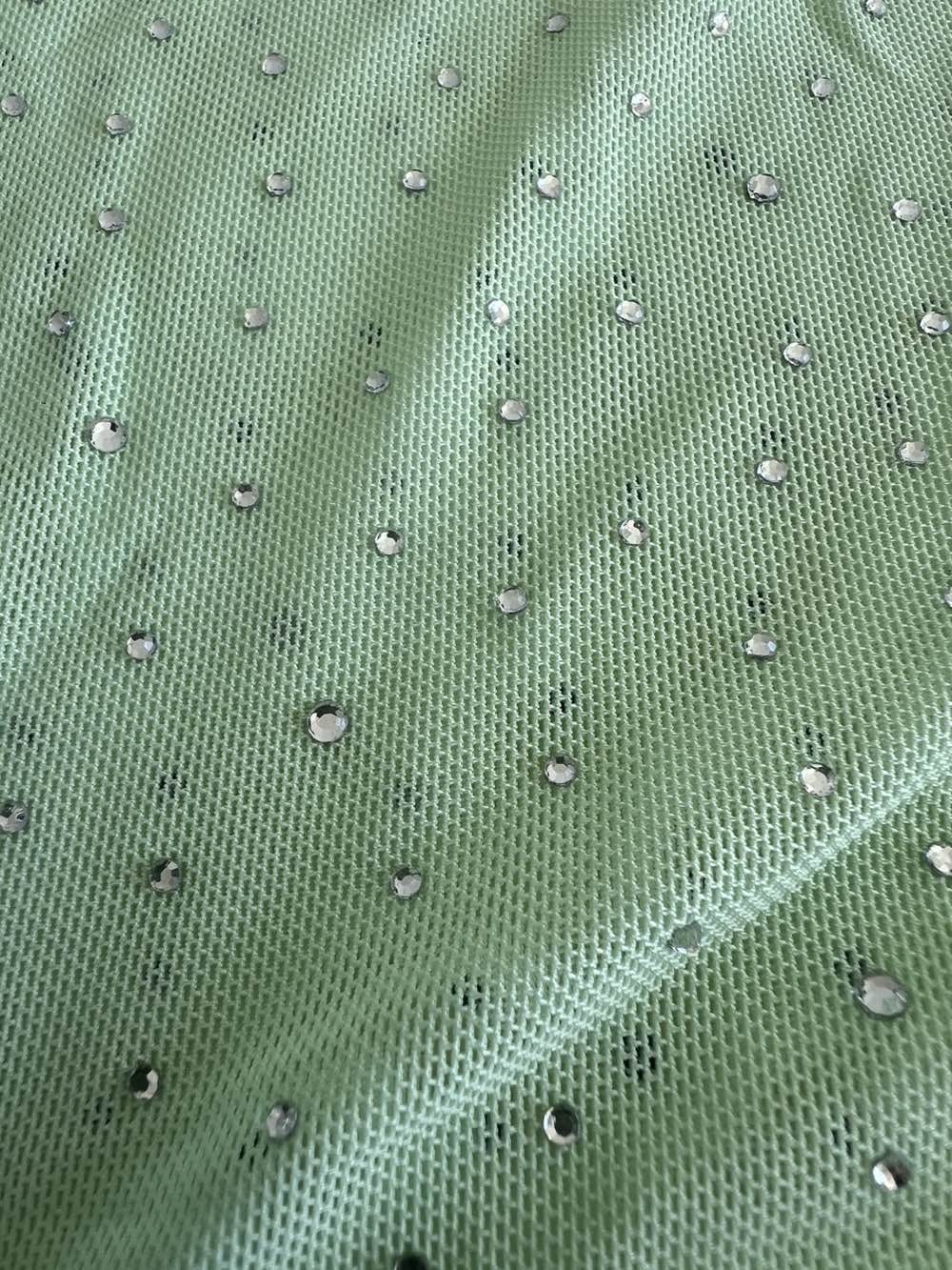 トップス meltthelady mm sheer tops Zando Pearl Top for Women Rhinestone Mesh See Through Tops
