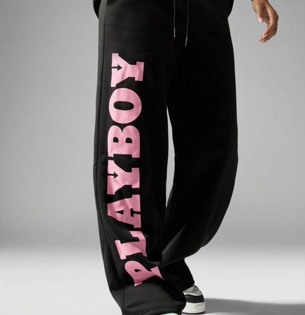 Missguided x Playboy Cozy Oversized Comfort Wide Leg Casual