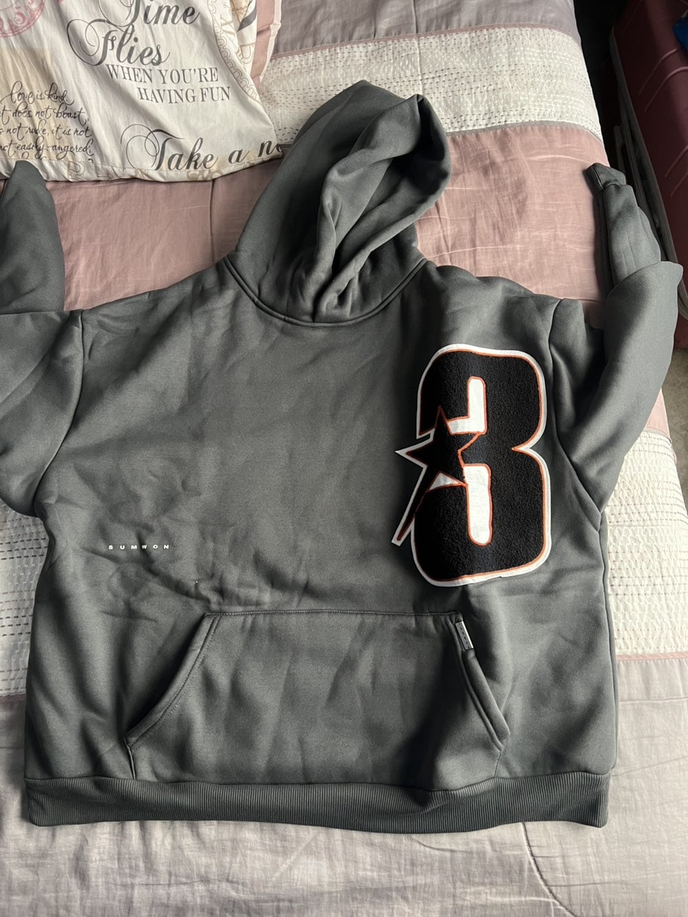 【CPGN STUDIO】having fun Embroidery Brushed Hood Hoodies & Sweatshirts | Plus DSGN Studio Embroidered