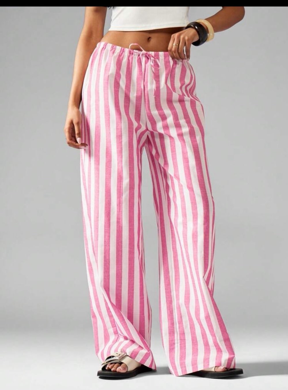 FACADE PATTERN ♥ Striped wide pants /追跡付 FACADE PATTERN ♥ Striped wide pants /追跡付 (FACADE PATTERN