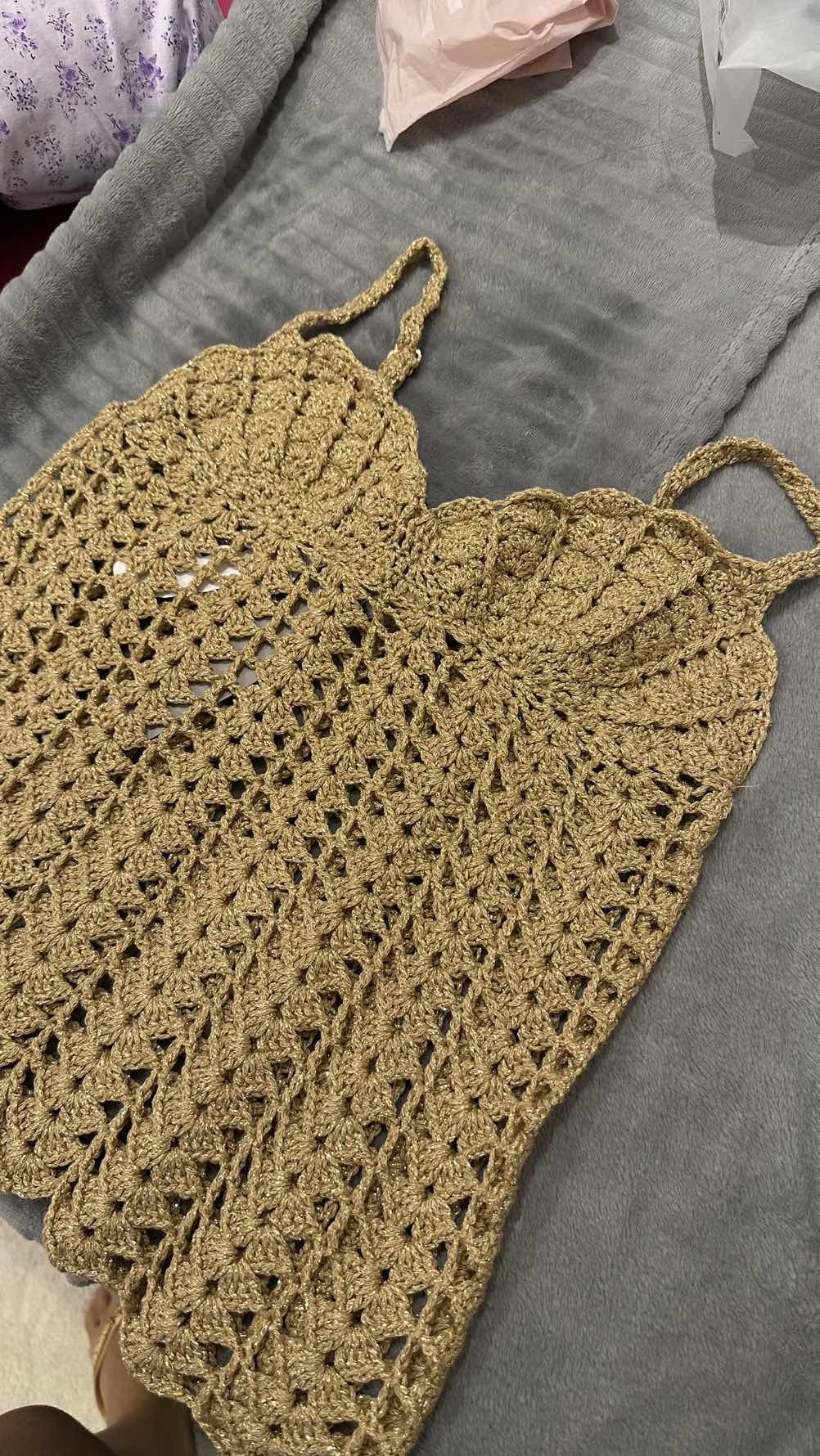 トップス CROCHET COLOR SCHEME MOTIF BUSTIER CROCHET COLOR SCHEME MOTIF BUSTIER - メルカリ