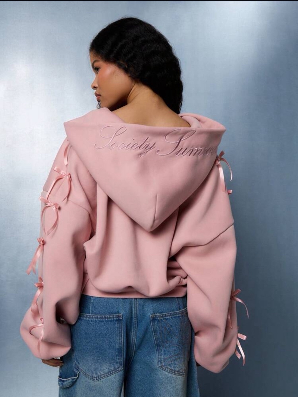 BTS NOW ON Hoodie Crop Sweatshirt ピンク Ｍ BTS NOW ON Hoodie Crop Sweatshirt ピンク M