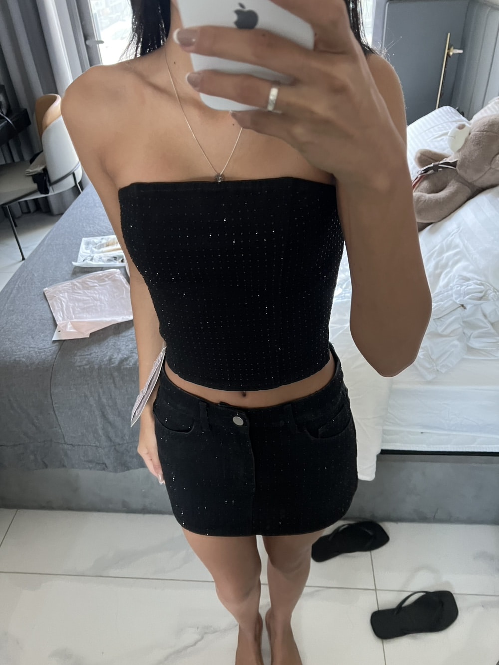 ミニスカート GENERAL IDEA Pocket Detail Mini Skirt 5BMM166 MICRO MINI SKIRT(36 GREY): BOTTOMSjosemoon
