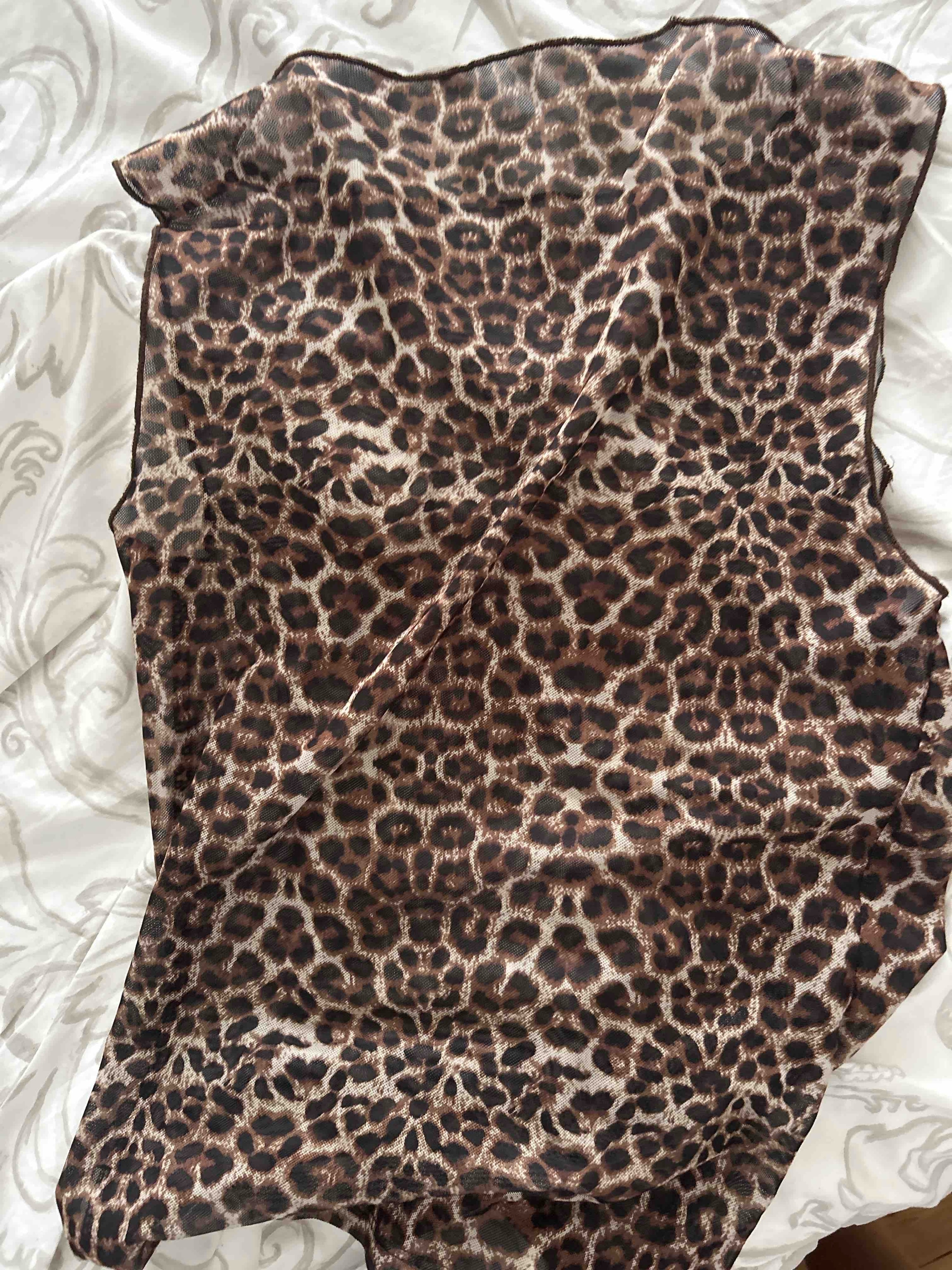 トップス Angelnumber555 leopard ribbon sleeveless トップス Angelnumber555 leopard ribbon sleeveless トップス