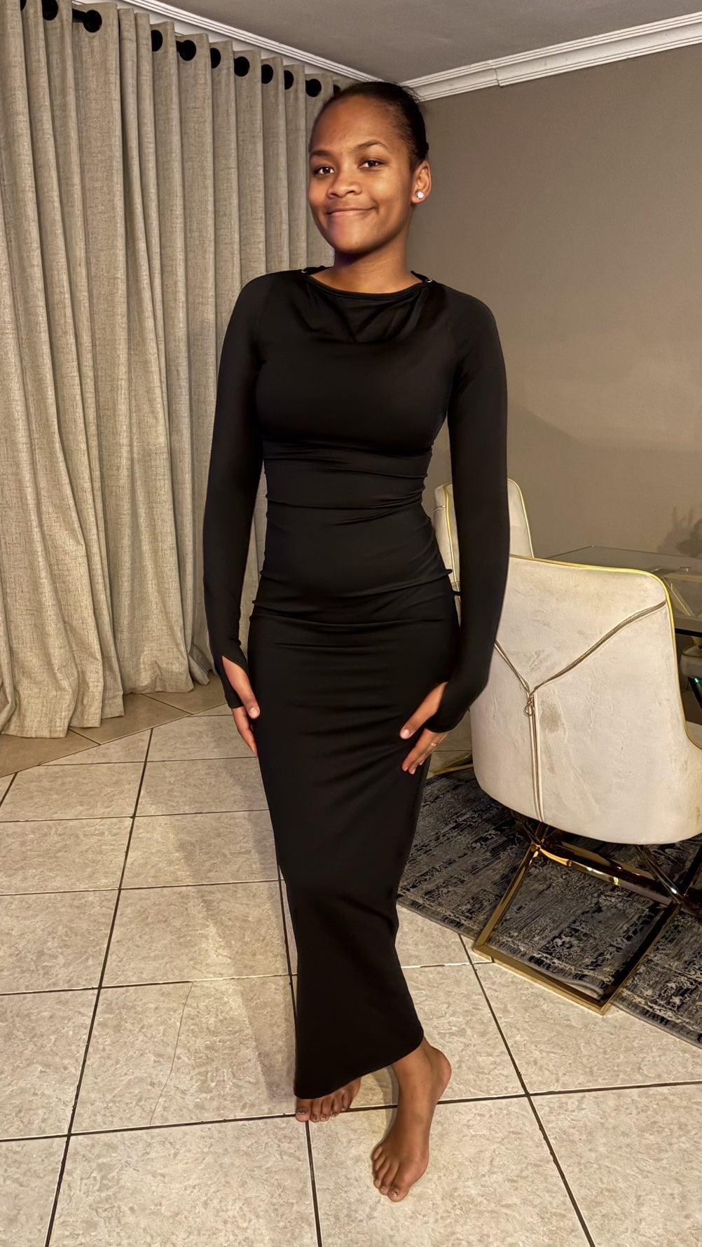 ワンピース Missguided dress MISSGUIDED One Shoulder Cutout Gold Ring Side Ruching